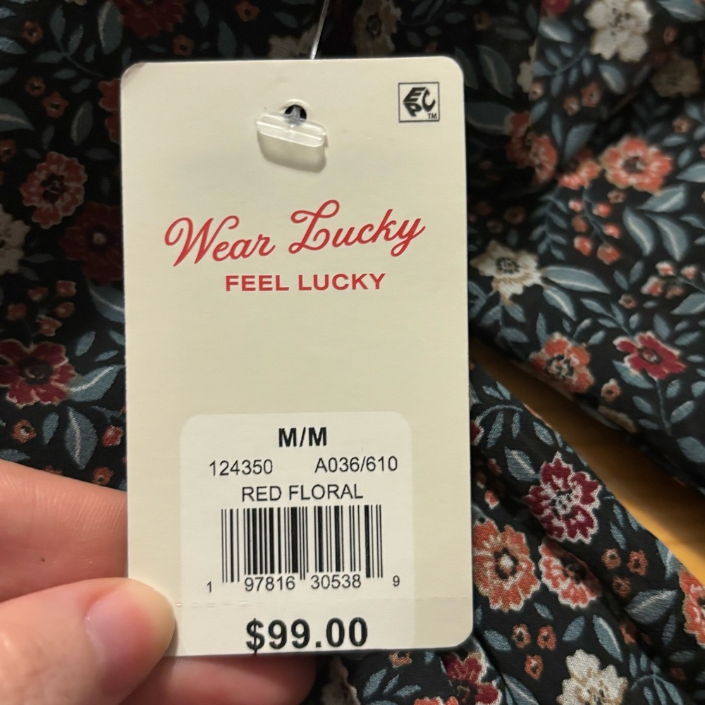 Lucky Brand Floral Print Long Sleeve Minidress Womens Size Medium New with tag - Picture 5 of 5